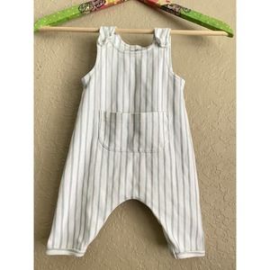 Pehr Stripes Away Organic Cotton Overall Infant Romper Size 3-6 months